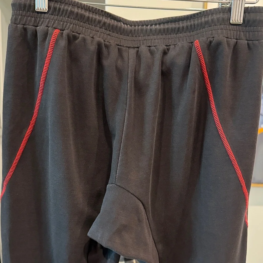 Hera Collection Black Joggers with Red Stitching
